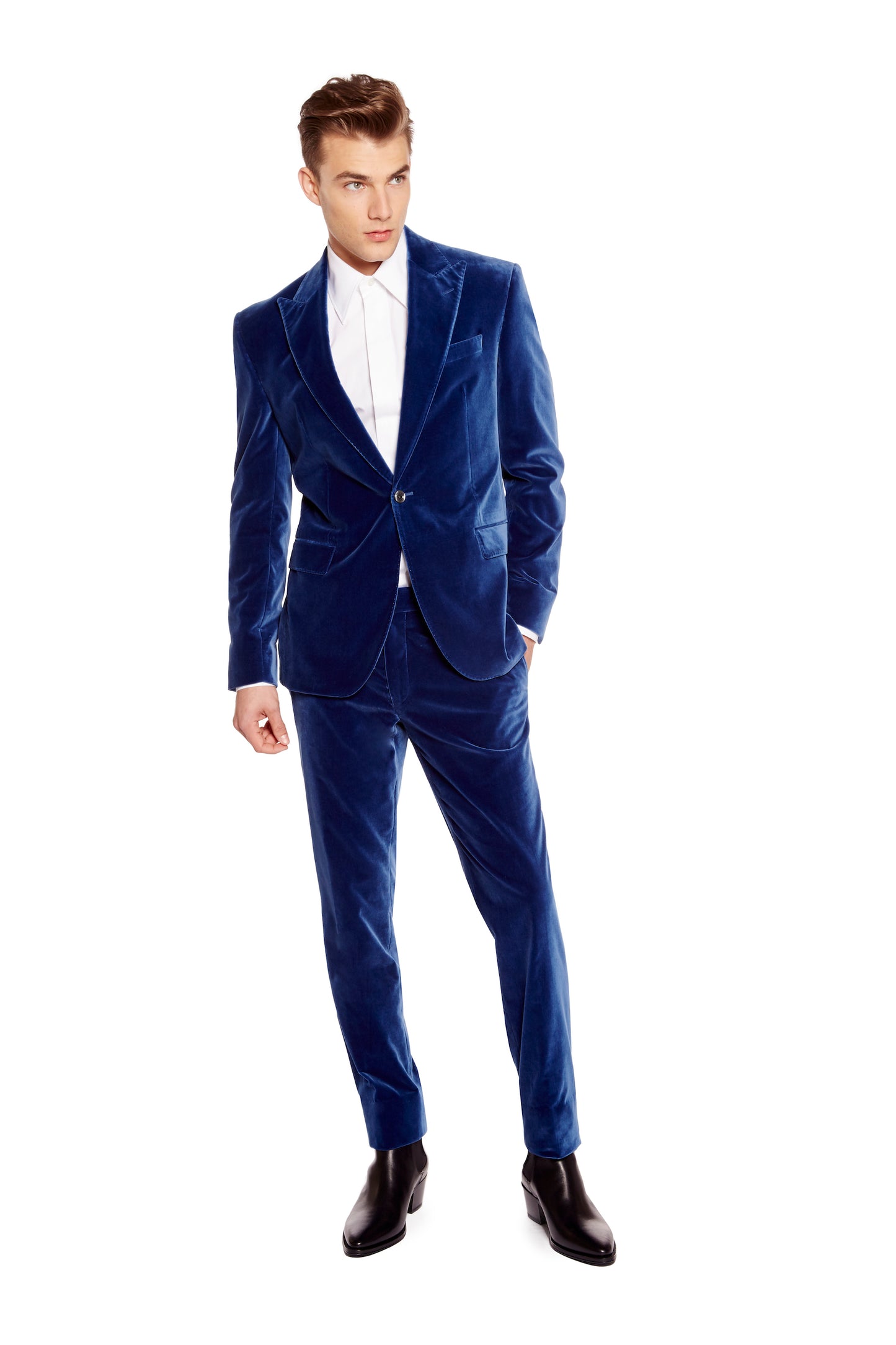 Products Cambridge Velvet Dress Pants in Persian Blue
