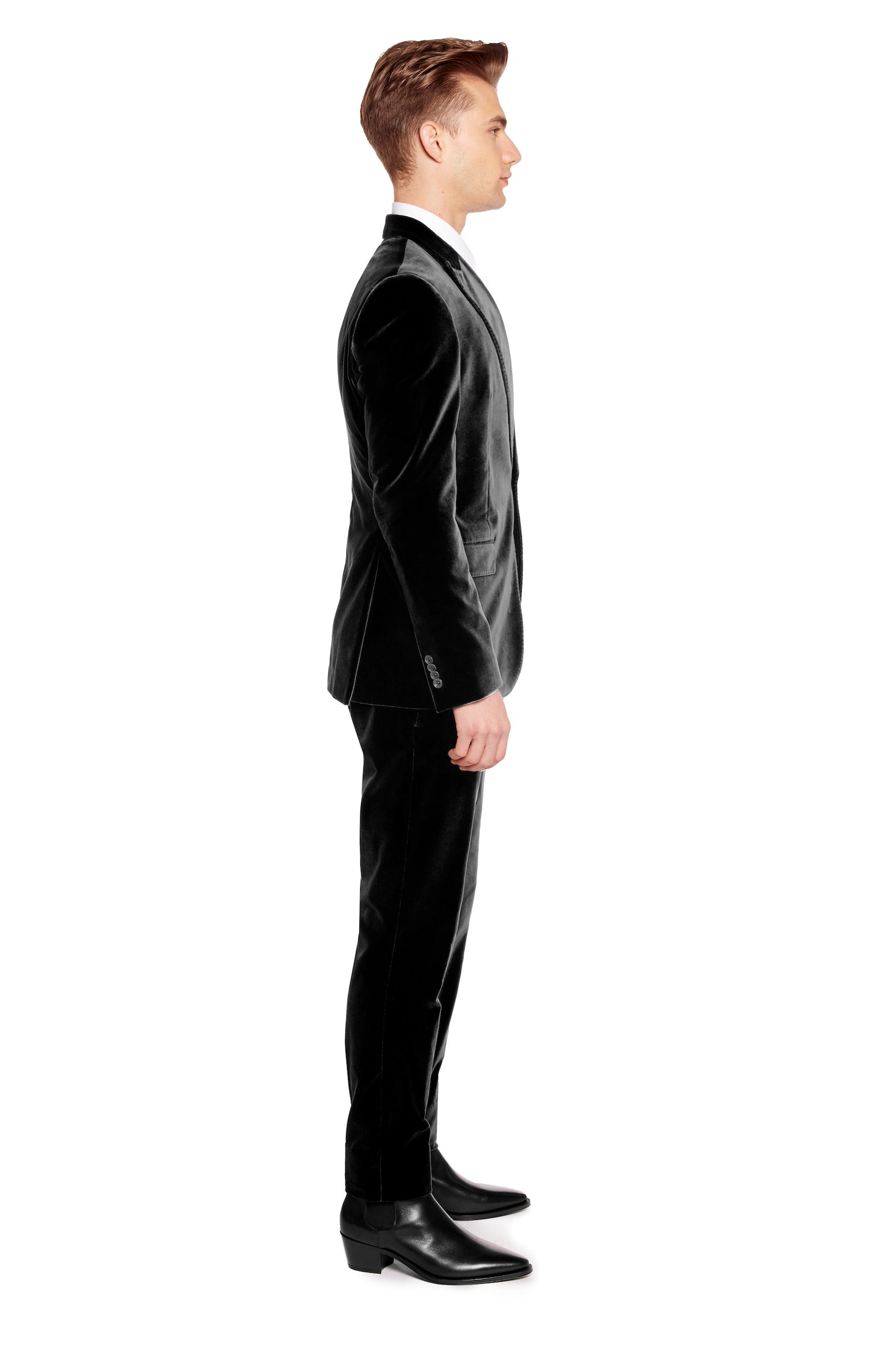 Cambridge Velvet Blazer in Black