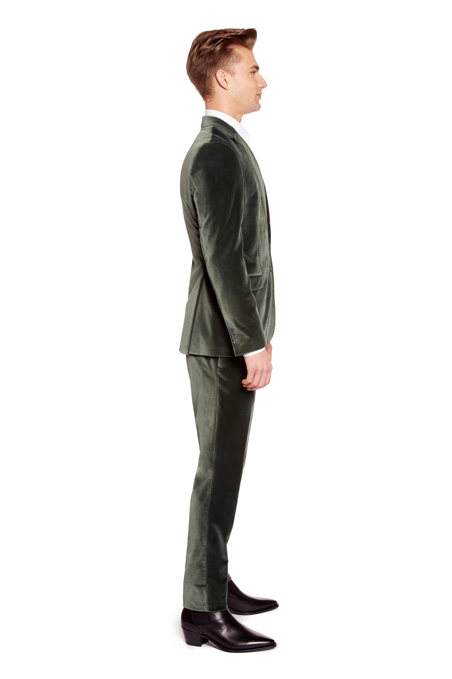 Products Cambridge Velvet Dress Pants in Pine Green