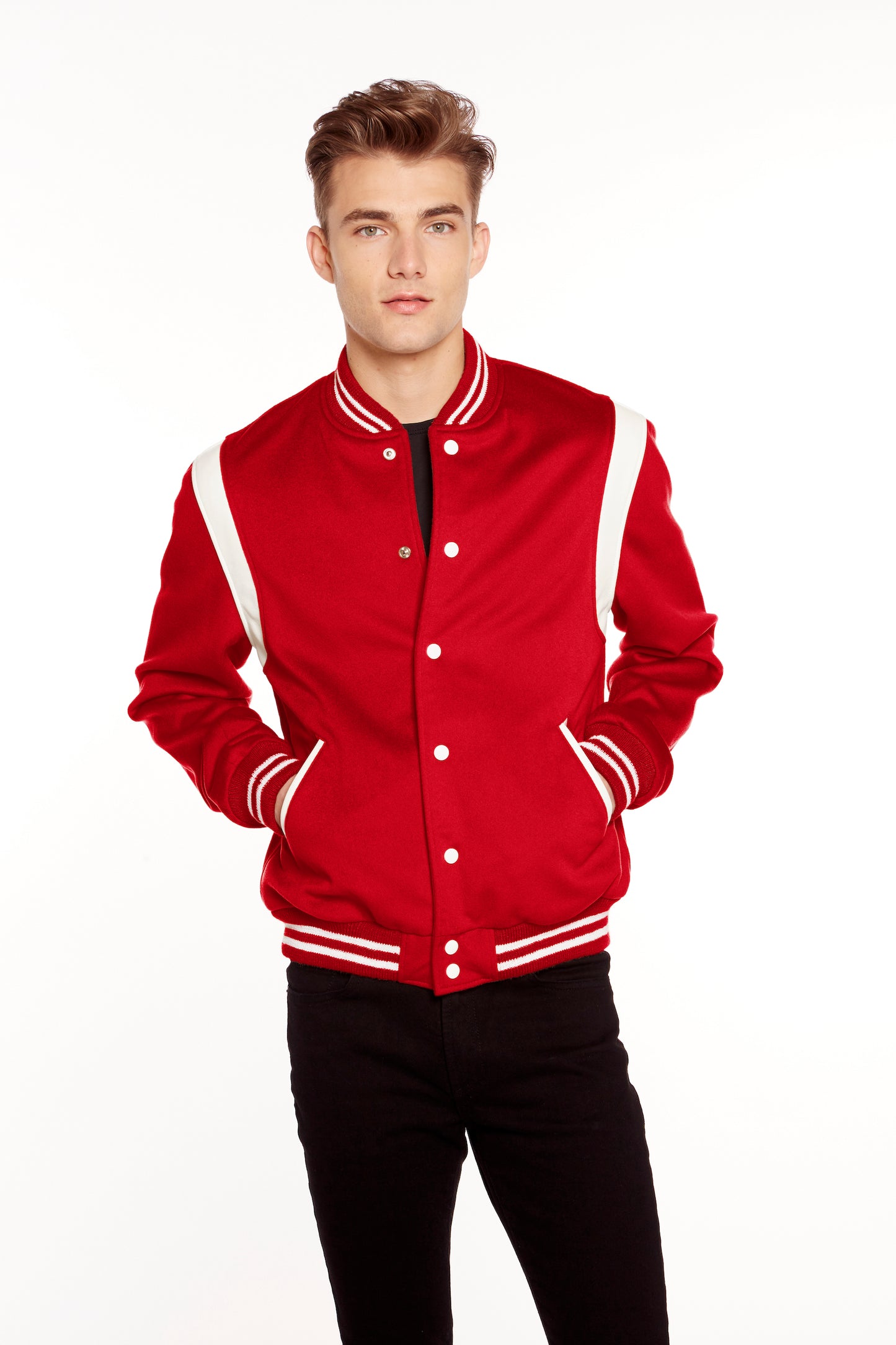 Rothesay Varsity Jacket in Red