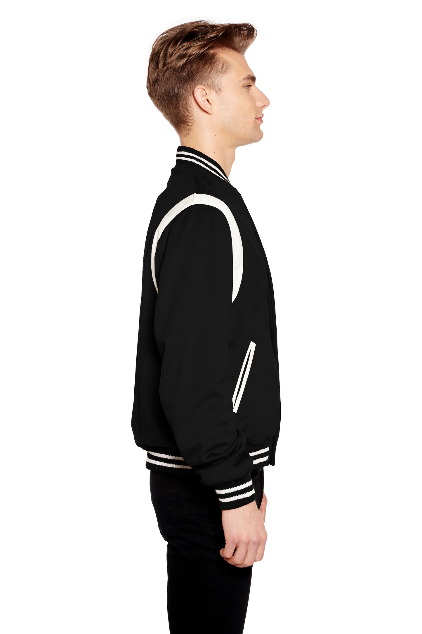 Rothesay Varsity Jacket in Black