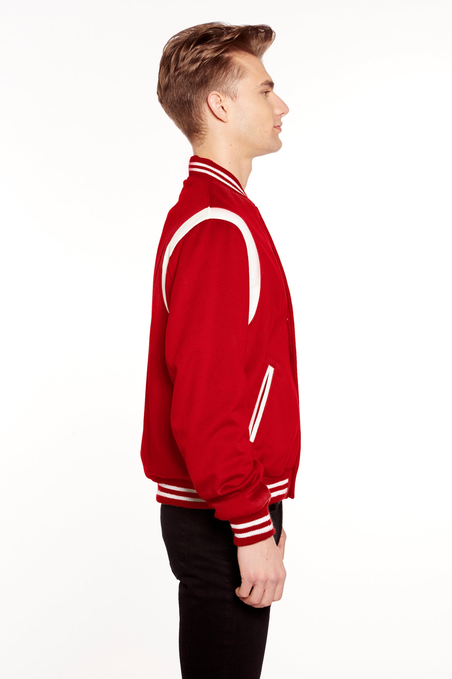 Rothesay Varsity Jacket in Red