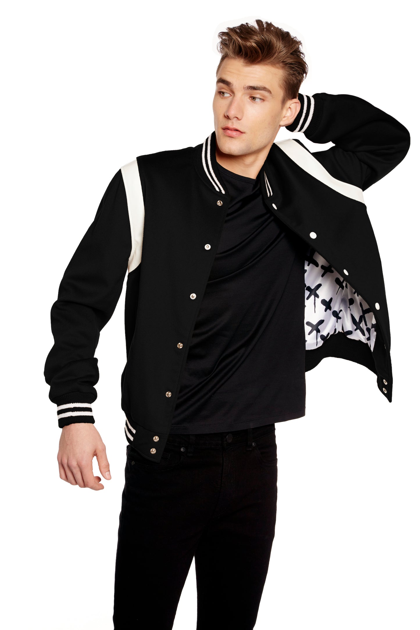 Rothesay Varsity Jacket in Black