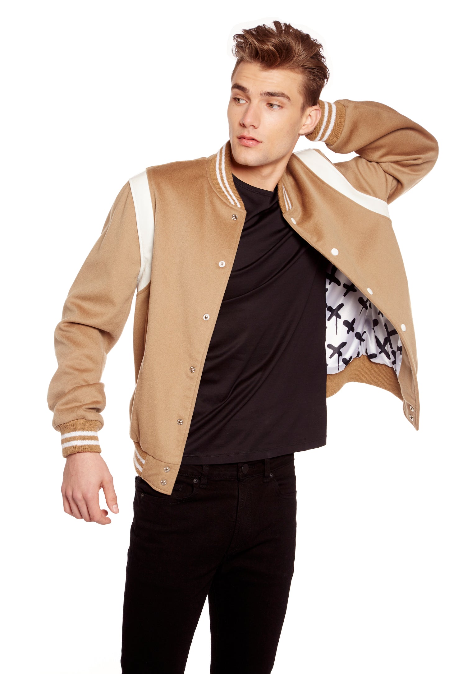 Rothesay Varsity Jacket in Camel
