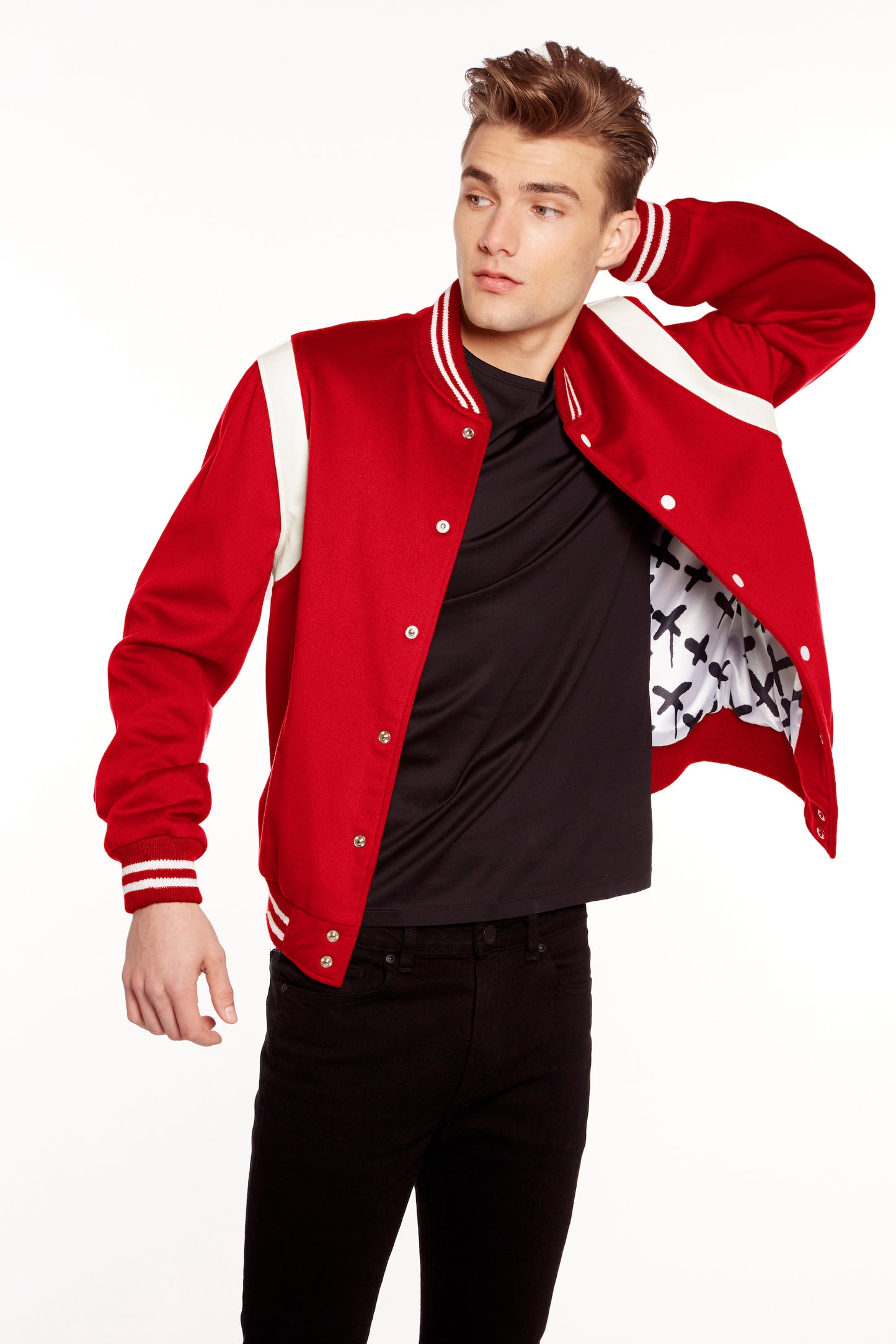 Rothesay Varsity Jacket in Red