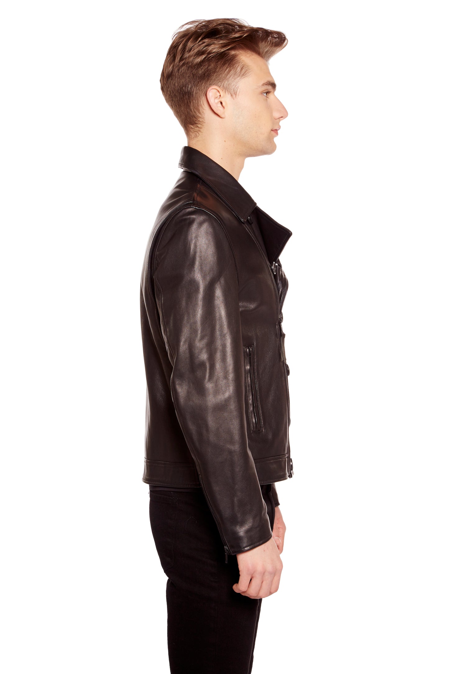 Brandon Leather Moto Jacket