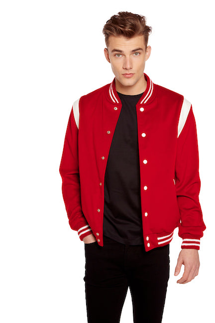 Rothesay Varsity Jacket in Red