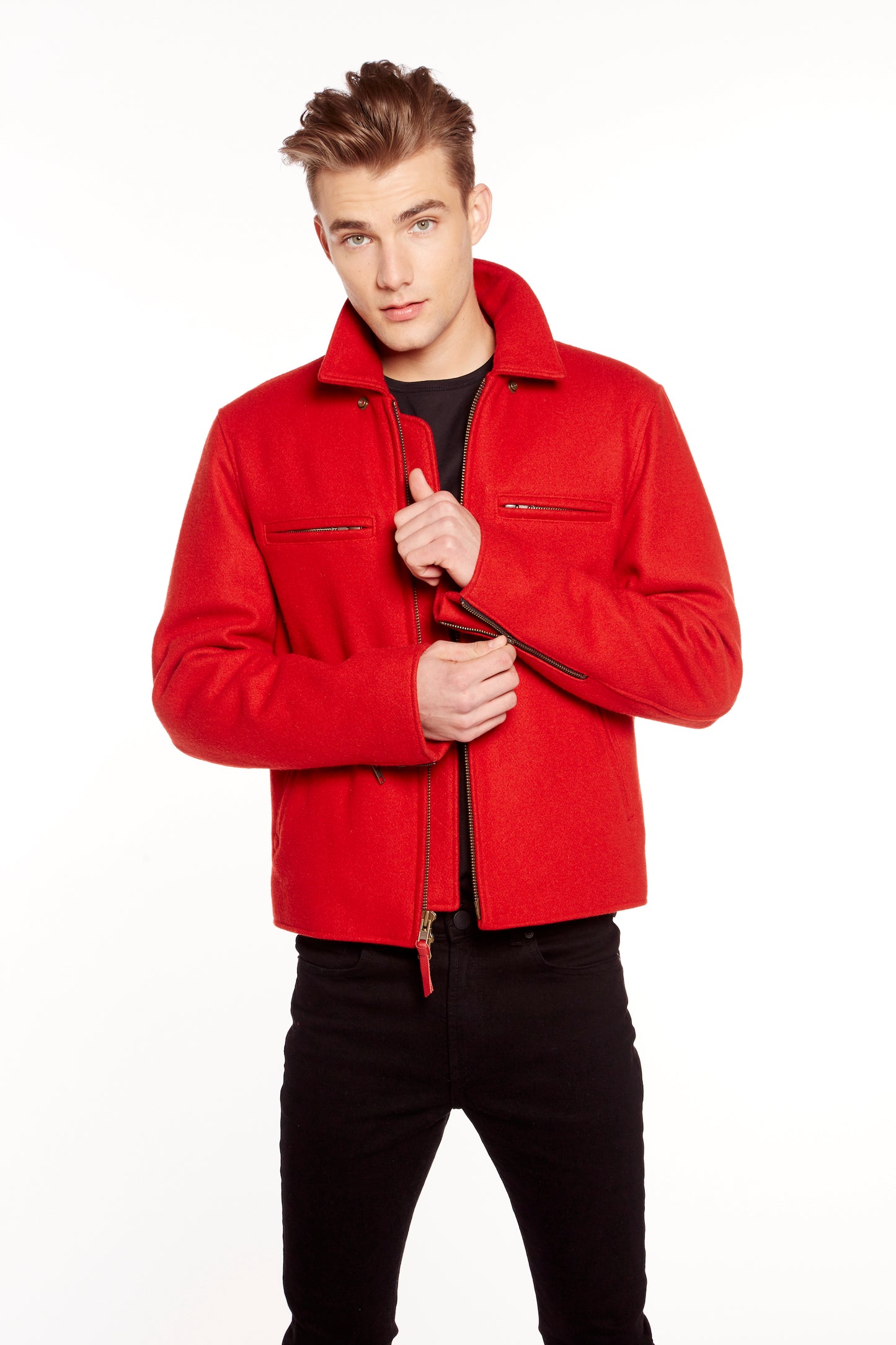 Beaufort Dockworker Jacket in Red